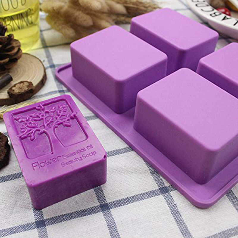 Soap Making Books - Moule à savon rectangulaire en Silicone,