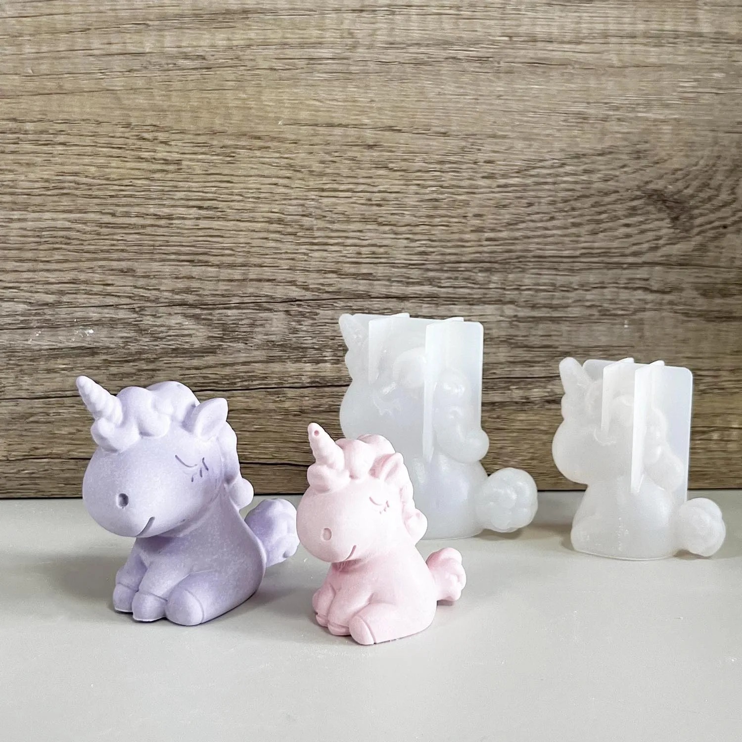 Soap Making Accessories - Moule géométrique 3D en Silicone, licorne,