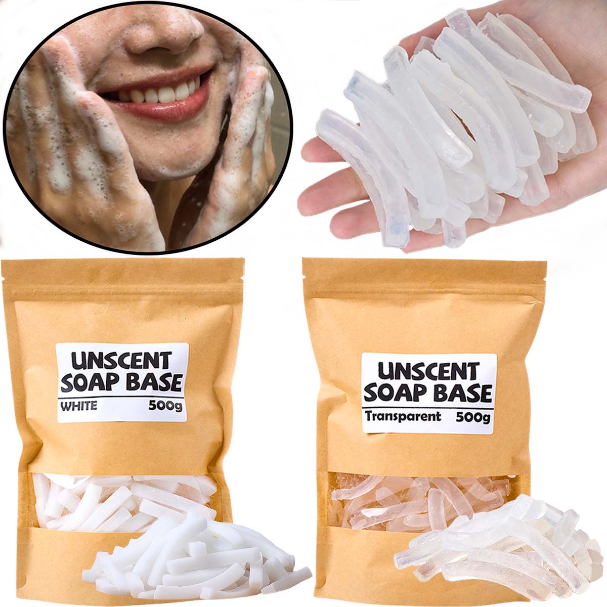 Soap Making With Soap Base - Base de savon transparente blanche 500g